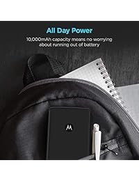 Motorola TurboPower Pack 10000  Banco de energía portátil delgado con 18 W QC3.0 + USB PD (entrega de alimentación) para Moto Z, Z2, Z3, X4, G6, G7   Carga rápida Samsung, , iPhone, más (caja de regalo)