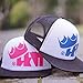 Unisex King Flip Mesh Trucker Caps Baseball Hat Flat Brim Hats for Splatfest (One Size, Blue)
