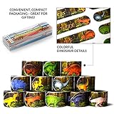 Dinosaur Slap Bracelets Party Favors Combo (12 designs) Wristband slap band Jurassic World Toys for birthday party, School Classroom exchange novelty carnival Prizes For Kids Boys Girls & Adults