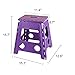 KARMAS PRODUCT Super Strong Folding Step Stool 15 Inch Portable Carrying Handle for Adults and Kids.Great for Kitchen Garden Purple