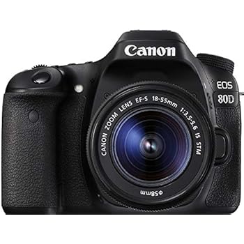 Canon Digital SLR Camera Body [EOS 80D] with EF-S 18-55mm f/3.5-5.6 Image Stabilization STM Lens with 24.2 Megapixel (APS-C) CMOS Sensor and Dual Pixel CMOS AF- Black