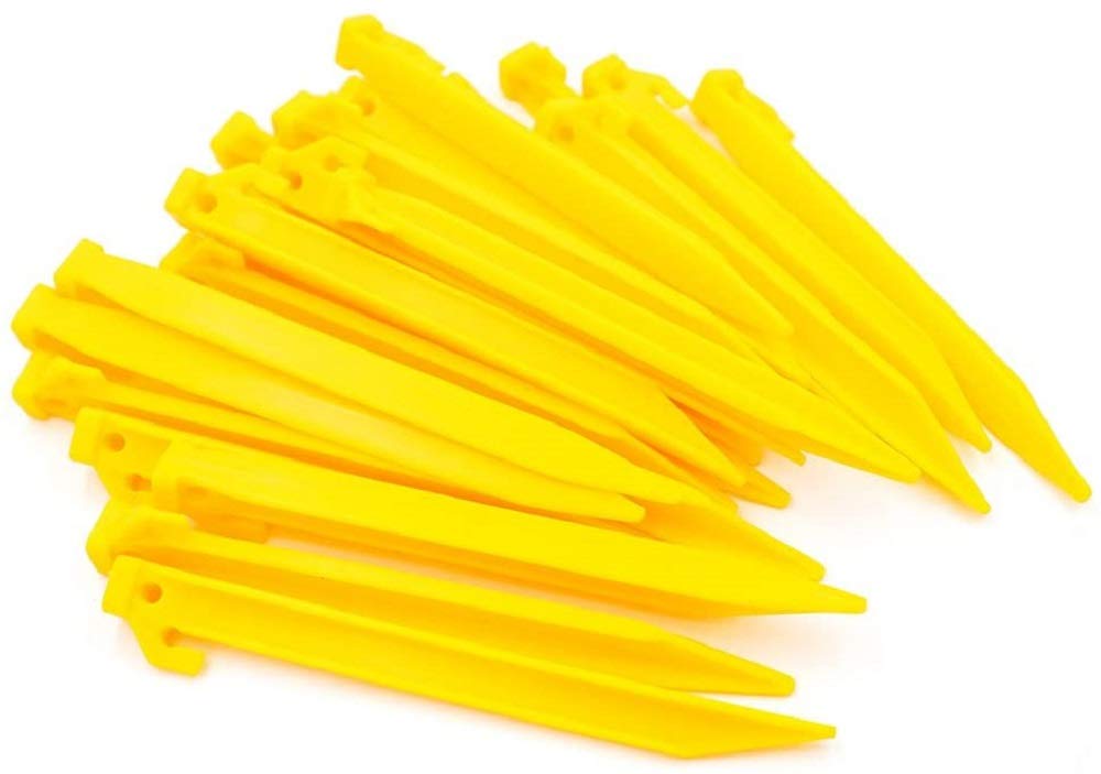 24Pcs 22.5cm Durable Plastic Tent Pegs Spike Hook Awning Camping Caravan Pegs Accessory