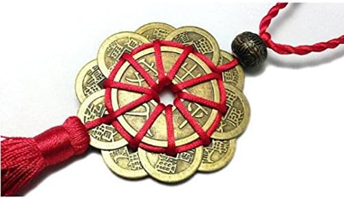 Tooban FENG Shui Lucky Ancient I Ching Coin 10pcs/Set Prosperity Protection Pendant for Cars Using