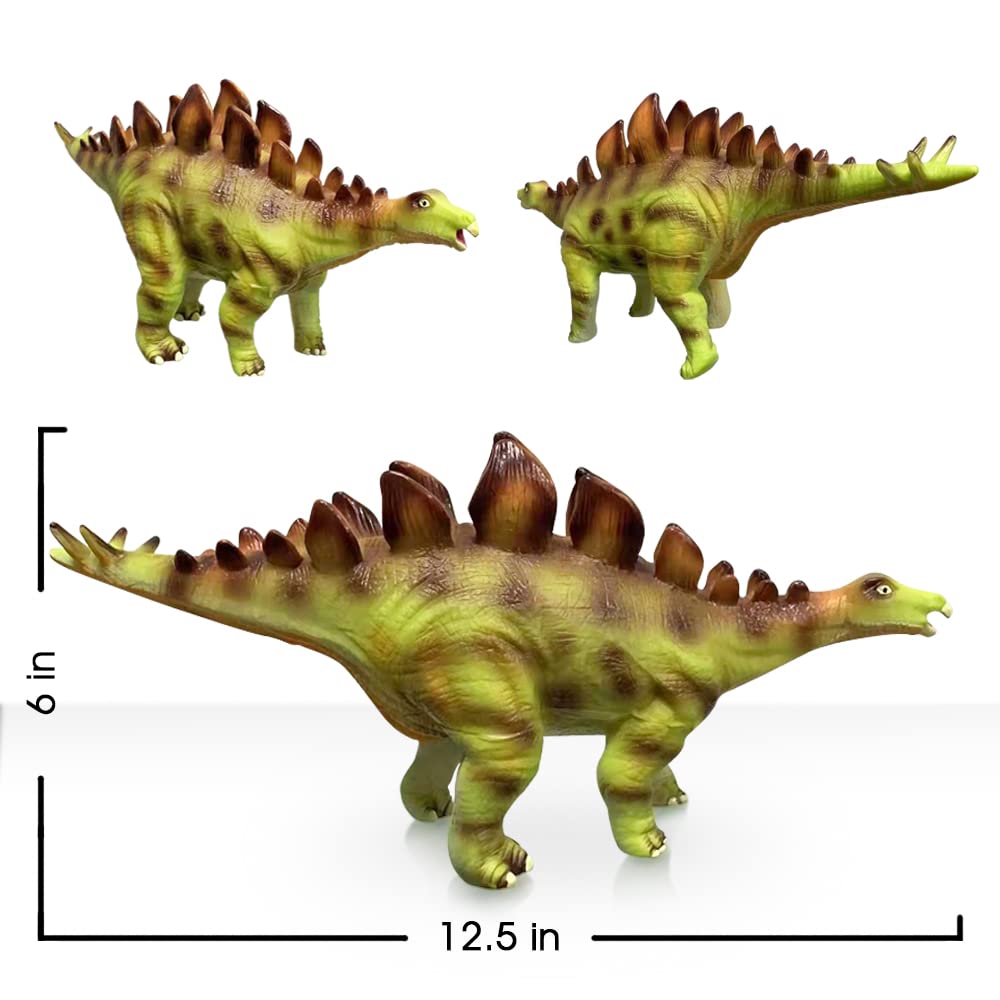 ArtCreativity Soft Stegosaurus Dinosaur Toy - Roaring Sounds, Large Soft Touch, Free Standing, Great for Kids' Imaginative Play