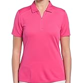Ben Hogan Women's Ventilation Solid 1/4 Zip Polo