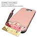 NiuBox Samsung Galaxy J3 Emerge,J3 Eclipse,J3 Mission,J3 Luna Pro,Amp 2,Express 2,Sol 2 Case with Protector, [Card Slot Wallet Kickstand] Protective Phone Case for J3 2017-Rose Gold