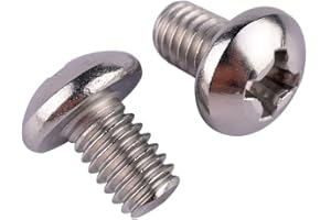 VAMUOEFL #10-32 x 1/2" Pan Head Phillips Machine Screw (1/4" to 2" Available), 304 Stainless Steel 18-8, UNF Fully Machine Thread, 40Pcs