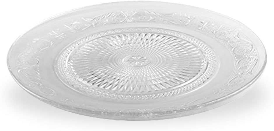 Onlyclic 3 Sizes Glass Plate Dish Serving Dish Cake Plate Dessert Plate Glass Plate Large Amazon Co Uk Kitchen Home