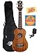 Luna Tattoo Mahogany Soprano Ukulele Bundle with Gig Bag, Tuner, Austin Bazaar Instructional DVD, and Polishing Cloth