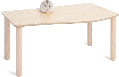 Niteangel Hamster Play Wooden Platform Burlywood Wave 7" Height