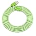 iPhone 6 Charger, 6 Ft iPhone 6S Charger Lightning Cable, F-color Long Braided Lightning to USB Cord for iPhone 8 7 6S 6 Plus 5S 5S 5, iPhone SE 2016, iPad 4 Air 2 Mini 4, iPad Pro, iPod Touch 5 Green