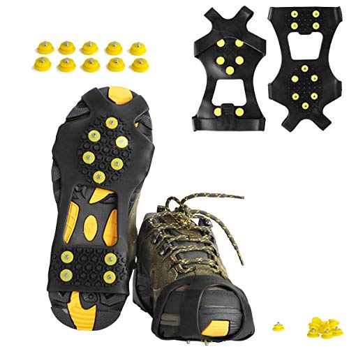 willceal Ice Cleats, Ice Grippers Traction Cleats Shoes and Boots