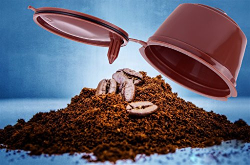 BRBHOM 6 Refillable Dolce Gusto Coffee Capsule Reusable Dolce Gusto Coffee Filter with Coffee Spoon,Brush (6, Coffee)