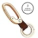 Premium Leather Business Car Key Ring Chain Keychain Keyholder Organizer Buckle Clip with Double Loop (LB-KH-10, Rose Gold)
