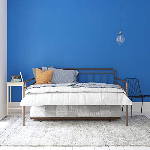 DHP Winston Metal Trundle, Full Size Sofa Bed Frame, Bronze Daybeds