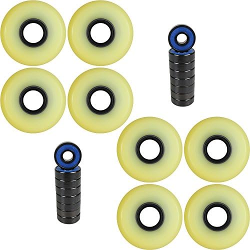 Aggressive Inline Skate Wheels Blank Natural 62mm 95a 8 Pack Abec 7 Bearings