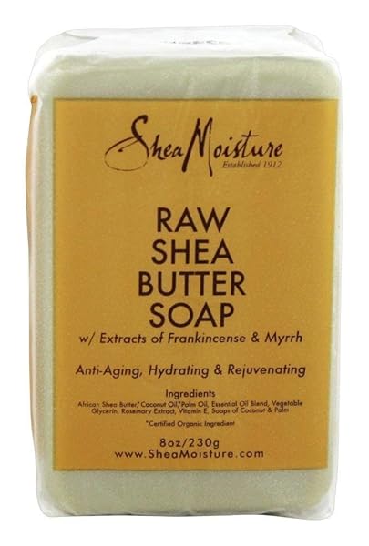 SHEA MOISTURE RAW BUTTER BAR SOAP, 8 OUNCE