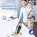 NOVETE Handheld Vacuum Cordless with Replaceable Battery, High Power Suction Lightweight Rechargeable Hand Vac Up to 30 Mins of Wet Dry Use, for Home Car Cleaning with 2 Washable HEPA Filters