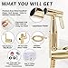 ShowerMaxx Premium Cloth Diaper Sprayer - Adjustable Handheld Toilet Bidet Water Cleaner - Complete Set with Hose, T-Valve, Tank/Wall Mount & Plumber's Tape - Polished Brass - Easy to Install & Use