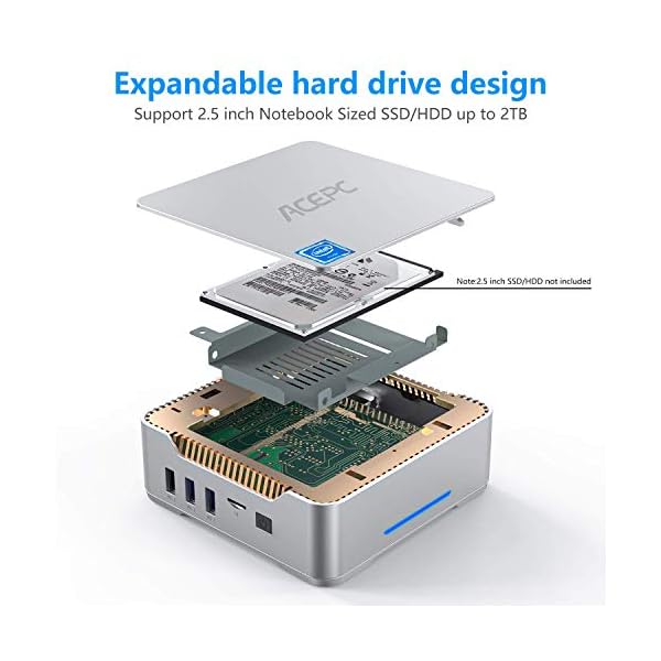 ACEPC-Mini-PC-Windows-10-Pro-8GB-DDR4128GB-ROM-Intel-Celeron-J4125-ProcessorUp-to-27GHz-Micro-Desktop-Computer-support-2-HDMIVGA-Port-Dual-Band-Wi-Fi-Bluetooth-42-4K-UHD ACEPC Mini PC Windows 10 Pro, 8GB DDR4/128GB ROM, Intel Celeron J4125 Processor(Up to 2.7GHz) Micro Desktop Computer…