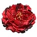 RoyaLily 4.7'' Poney Flower Wedding Hair Accessories Festival Hair Clips and Pin Party Brooch (Burgundy)