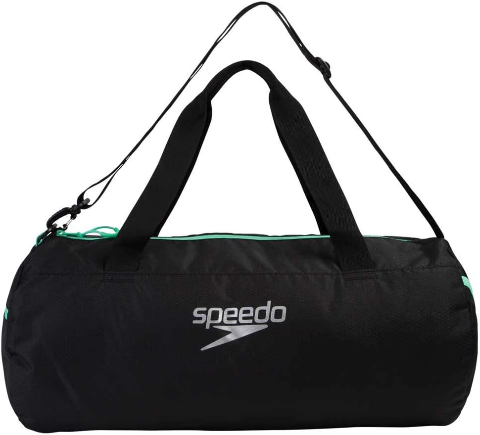 Speedo Unisex-Adult Duffel Bag, Black/Green Glow