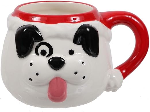 dog face on mug