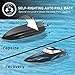 VOLANTEXRC Remote Control Boat for Pools and Lakes, High Speed 19mph Radio Control Boat Vector30 for Kids and Adults, 2.4Ghz RC Boat with Self-righting, Reverse for Boys and Girls (795-3 Black)