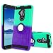 Atump Alcatel 7 Case, Alcatel 7 Folio Case,T-Mobile Revvl 2 Plus Phone Case with HD Screen Protector, 360 Degree Rotating Ring Holder Kickstand Bracket Cover Phone Case for Alcatel 7 Mint/Purple