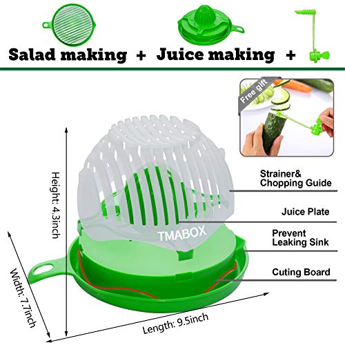 Salad Cutter Bowl,Fruit Vegetable Cut Set,Upgraded Juice Making and Salad Make,Salad Chopper Bowl Fresh Salad Slicer FDA-Approved