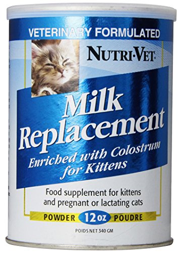 Nutri-Vet Milk Replacer For Kittens, Powdered Milk, Kitten Essentials, Cat Care, Veterinarian Recommended Cat Essentials, Whelping Supplies, Nursing Supplies, 12oz