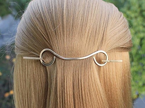 Hammered brass Hair Barrette Clip Slide, Hair Jewelry Hair Pin,Women Gift