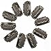 Tanya 10pcs Brown Snap Clips U-shape Metal Clips for Hair Extensions DIY
