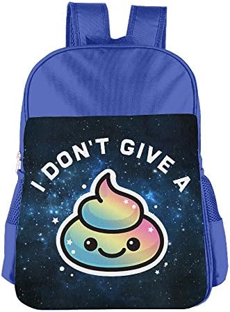 XIAOHU Rainbow 'I Don't Give A Poop For 4-15 Girl School Bookbag Backpack RoyalBlue