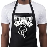 BBQ Apron Funny Aprons For Men May I Suggest Barbecue Grill Kitchen Gift Black