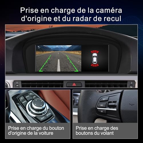Car Radio for BMW E60 E90 Wireless Carplay Android Auto Screen Linux CCC System for E61/E63/E64/E91/E92/E93(2003-2008) IPS Touch Screen Auto Stereo