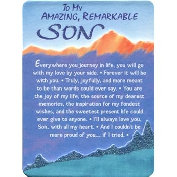 Miniature Easel Print with Magnet: To My Amazing, Remarkable Son, 3.6
