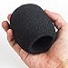 Acrux7 Foam Microphone Windscreen - Large Size Microphone Cover for Audio Technica AT2020 and other Large Mic (Black)