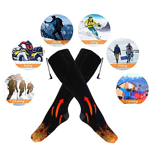 Verwarmde sokken, oplaadbare voetenwarmers, elektrisch verwarmde voetbedekking voor de winter, indoor, outdoor, sport… - Image 8