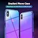 RAXFLY Compatible iPhone X Phone Case Stylish Gradual Colorful Ultra Thin Electroplating Mirror Transparent Clear Hard Back Cover (iPhone X XS Purple)