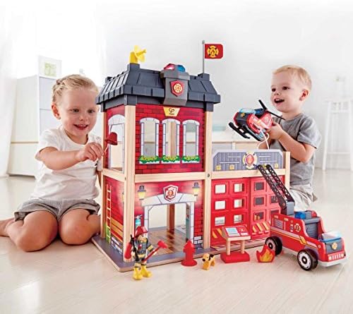 hape firehouse playset