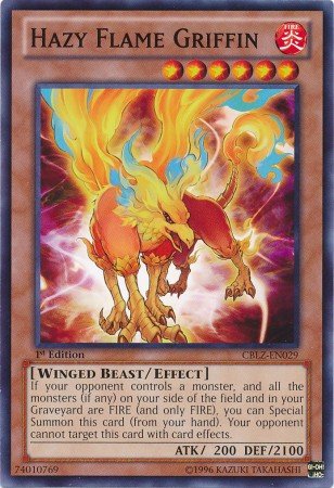 Yu-Gi-Oh! - Hazy Flame Griffin (CBLZ-EN029) - Cosmo Blazer - 1st Edition - Common