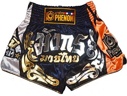 Phenom Muay Thai Shorts 025 Navy/Black/Orange XXS,XS,S,M,L