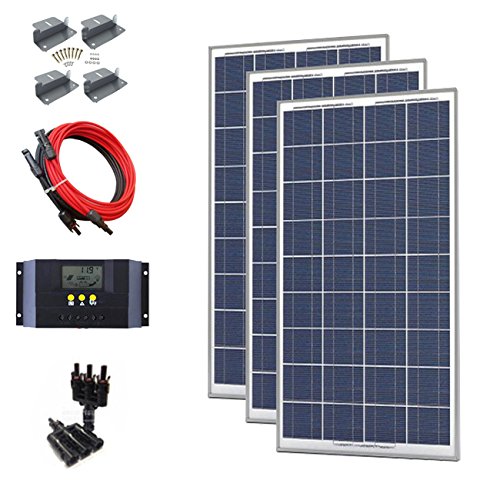 Unlimited Solar 450 Watt 12 Volt RV Solar Panel Kit with 3 x 150W