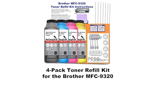 Amazon Com Brother Mfc 93 Toner Refill Kit 4 Pack Black Cyan Magenta Yellow Office Products
