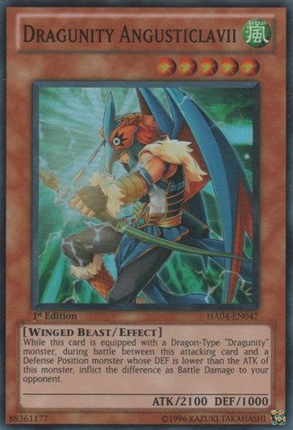 Yu-Gi-Oh! - Dragunity Angusticlavii (HA04-EN047) - Hidden Arsenal 4: Trishulas Triumph - Unlimited Edition - Super Rare