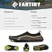 CIOR Water Shoes Men Women Aqua Shoes Barefoot Quick-Dry Swim Shoes with 14 Drainage Holes for Boating Walking Driving Lake Beach Garden Park Yoga,SYY04,Black,46