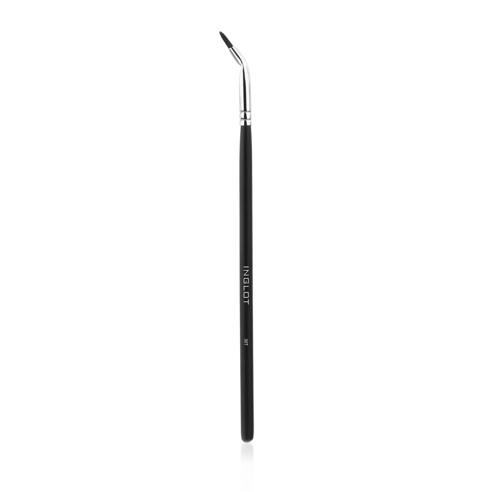 INGLOT 30T - Professional Makeup Brush with Taklon Bristles - Ideal for Precise Application of Eyeliner, Shadows and Eyebrow Wax | Curved Shape for Easy Use, Durability and Elegance