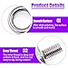 8Pcs 304 Stainless Steel M14 Male Thread Lifting Ring Eye Bolt Kit, Including 2Pcs M14 Eye Bolt with 2Pcs Lock Nuts, 2Pcs Lock Washers and 2Pcs Flat Washers