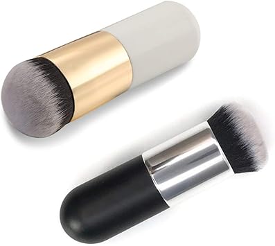 Pennello Professionale Per Make Up Ideale Per Fondotinta Fard E Cipria Forma Grande E Rotonda Pennelli Per Viso Essentials Pennelli Make Up Foundation Kabuki Flat Top Per Lucidatura Correttore 2pezzi Amazon It Bellezza